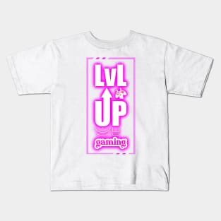 Neon Pink LvL UP Kids T-Shirt